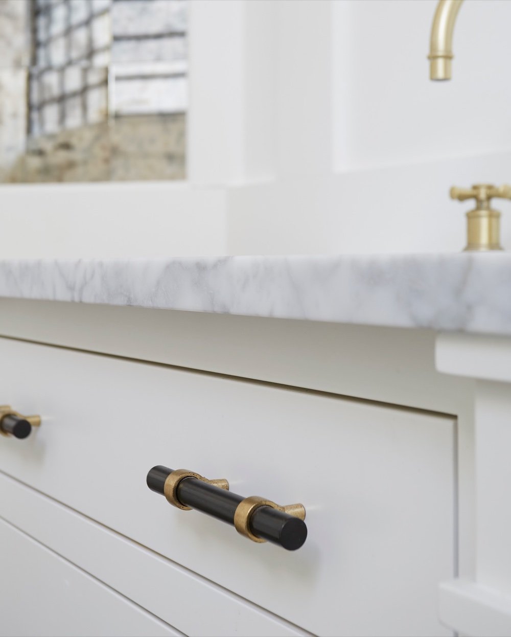 Hardware detail, luxury renovation and interior design by Martire Custom Homes