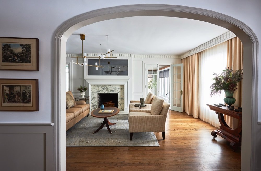 Living room, luxury renovation and interior design by Martire Custom Homes