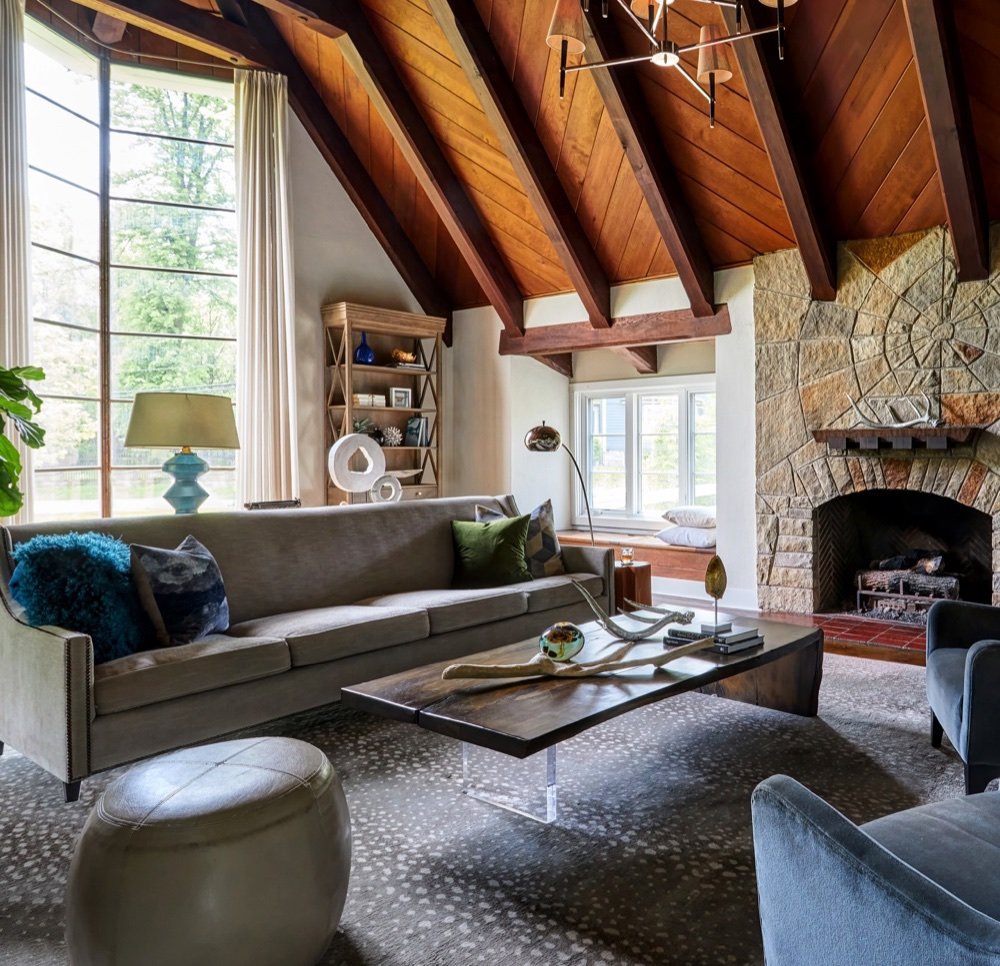 Living room, luxury renovation and interior design by Martire Custom Homes