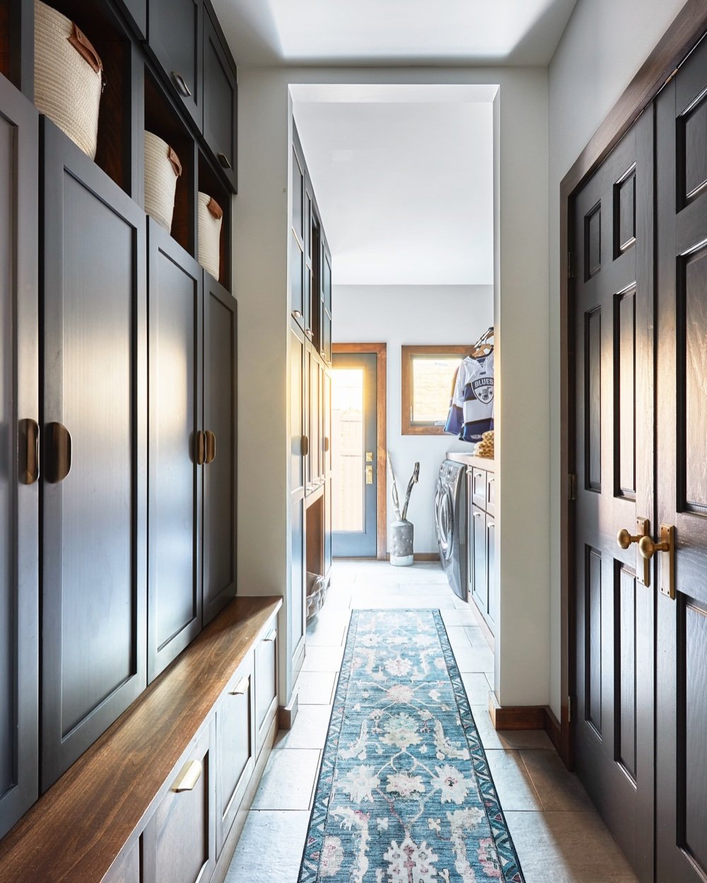 Mudroom, luxury renovation and interior design by Martire Custom Homes