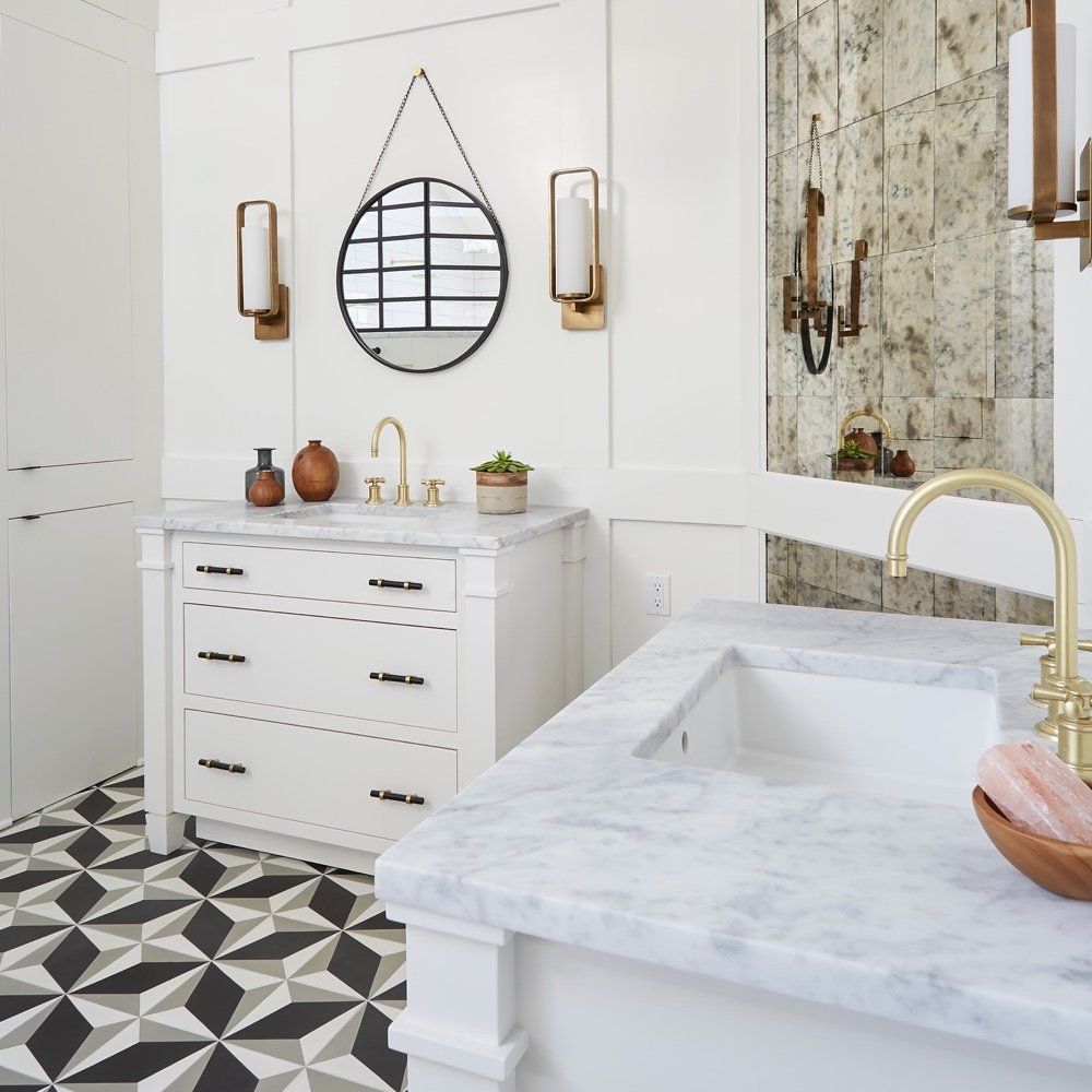 Primary bath, luxury renovation and interior design by Martire Custom Homes