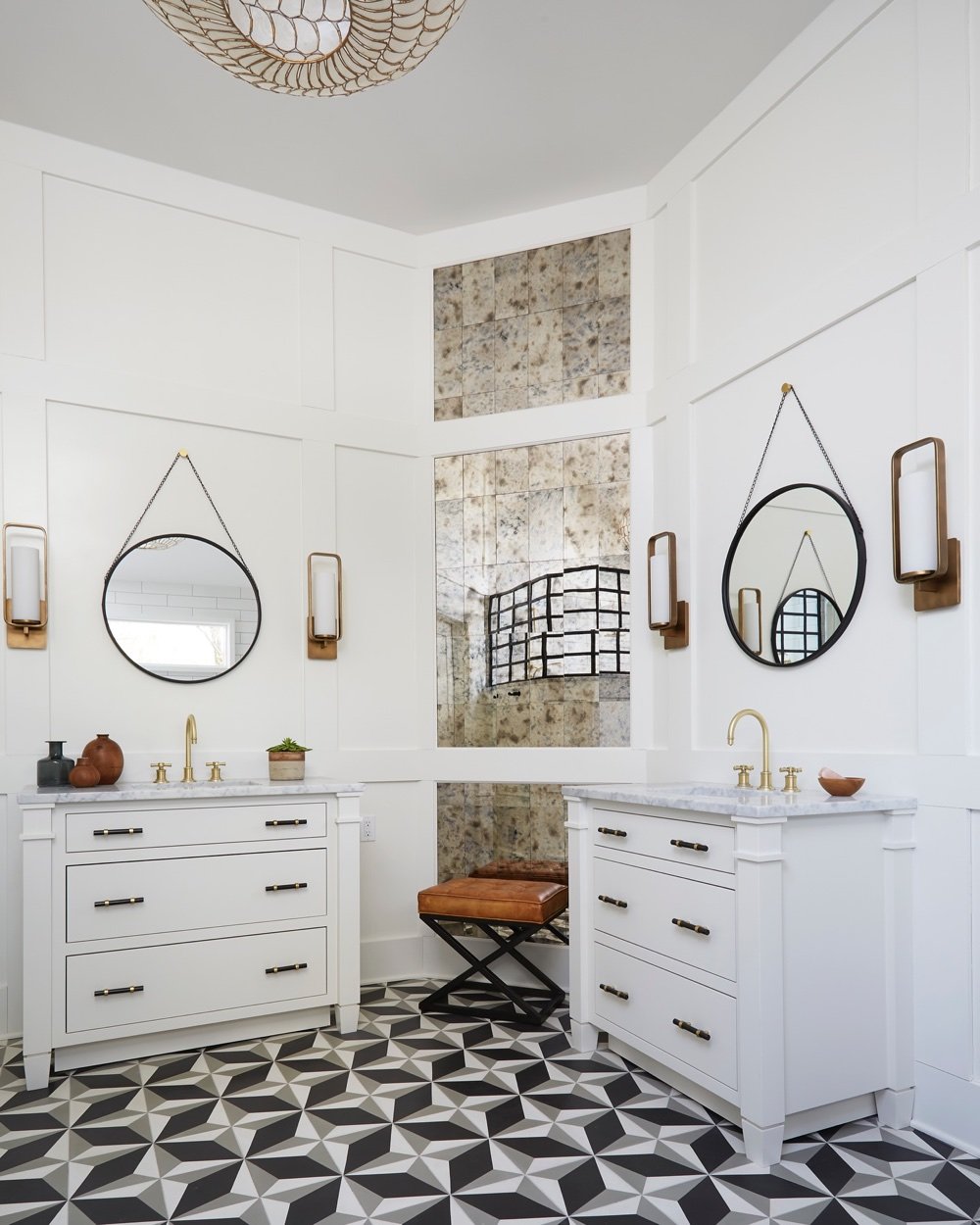 Primary bath, luxury renovation and interior design by Martire Custom Homes